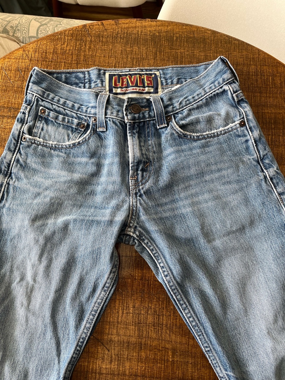 Levi's Men's Light Blue Denim Jeans - Slim Boot 537 Vintage
